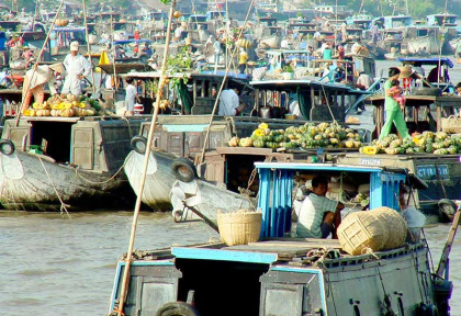 Vietnam - Circuit En route pour le Delta - Marché flottant du Delta
